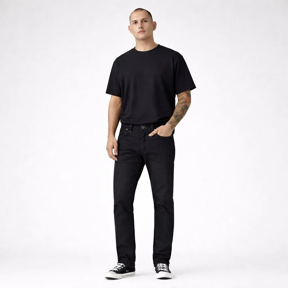 Levi's 511 Slim Straight Jeans Mens 36x34 Black NEW Stretch Flex Denim 045113096